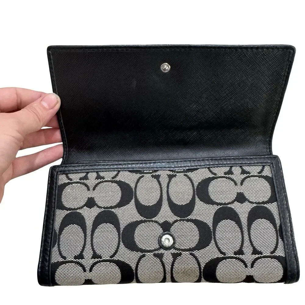 Coach Womens 2 Piece Set Card Wallet Check Wallet